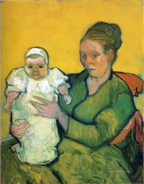 Vincent Van Gogh Painting - Madre Roulin con su bebé Vincent van Gogh